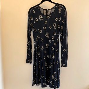 Navy Floral Dress